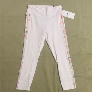 NWT PINK Victoria's Secret COZY Ankle leggings White Floral